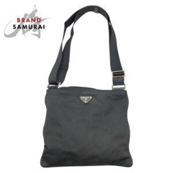 Prada Shoulder triangle black nylon Tessuto Bag - Picture 1 of 7